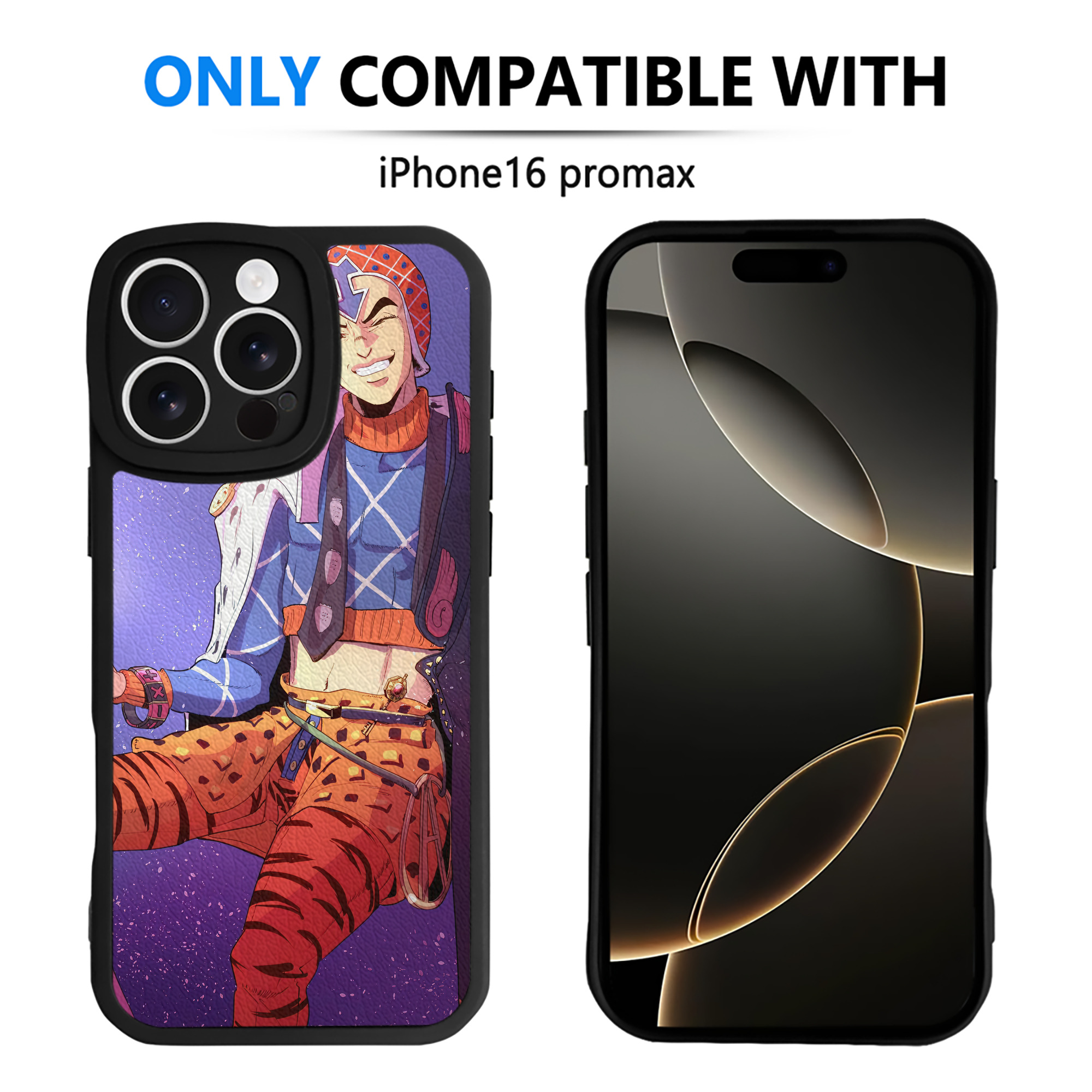 （画像用） ジョジョの奇妙な冒険 JoJo's Bizarre Adventure 【iPhone 16シリーズ対応】シリコンスマホケース（レザー調） 材質：シリコン